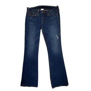 VTG True Religion Women's Jeans 30 Becky Bootcut Stretch Denim Pants USA Made